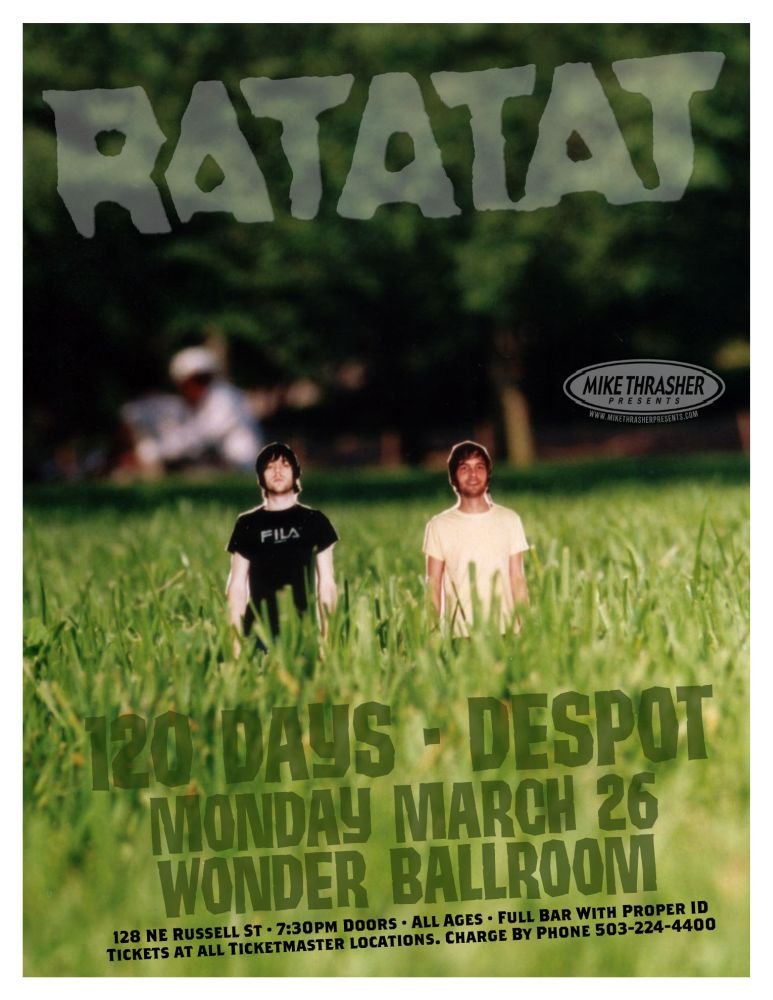 RATATAT 2007 Gig POSTER Portland Oregon Concert