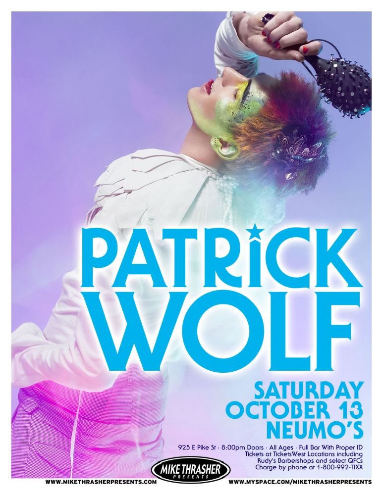 Image 0 of Wolf PATRICK WOLF 2007 Gig POSTER Seattle Washington Concert 