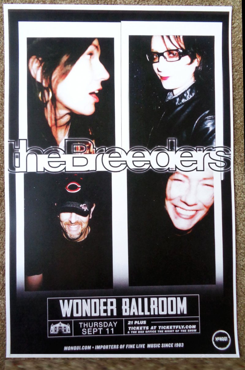 Image 0 of BREEDERS 2014 Gig POSTER Portland Oregon Concert The Breeders 