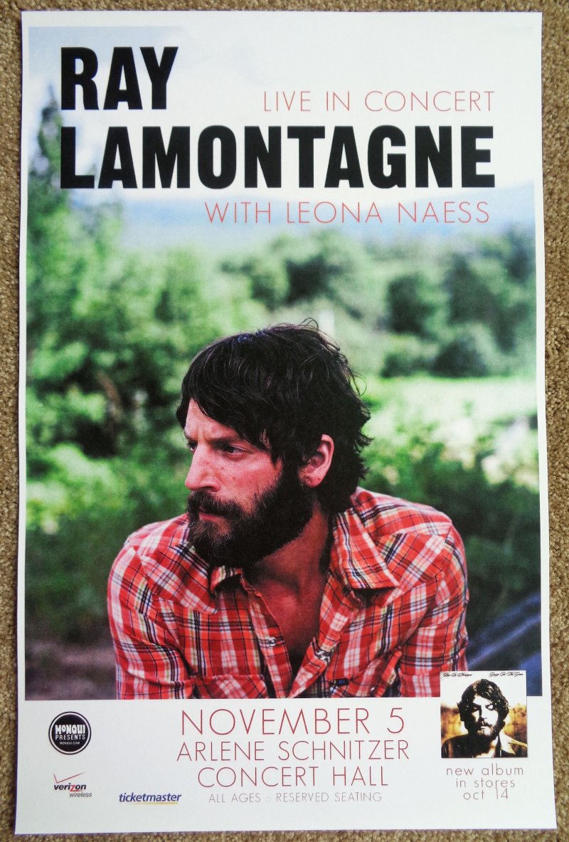Image 0 of LaMontagne RAY LaMONTAGNE 2008 Gig POSTER Portland Oregon Concert (Version 1)