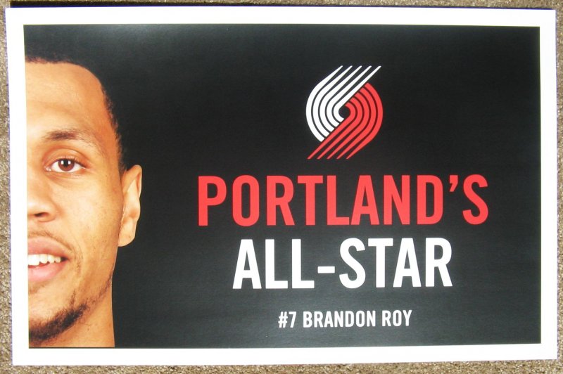 ROY Brandon ROY 2008 POSTER Game Handout All-Star Portland Trailblazers Blazers