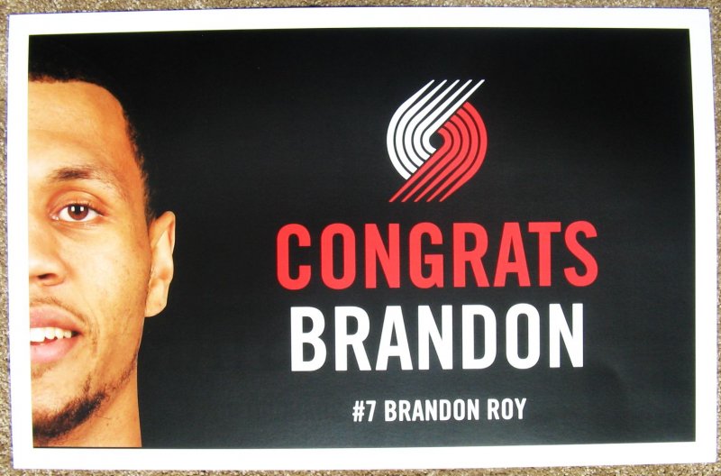 Image 1 of ROY Brandon ROY 2008 POSTER Game Handout All-Star Portland Trailblazers Blazers