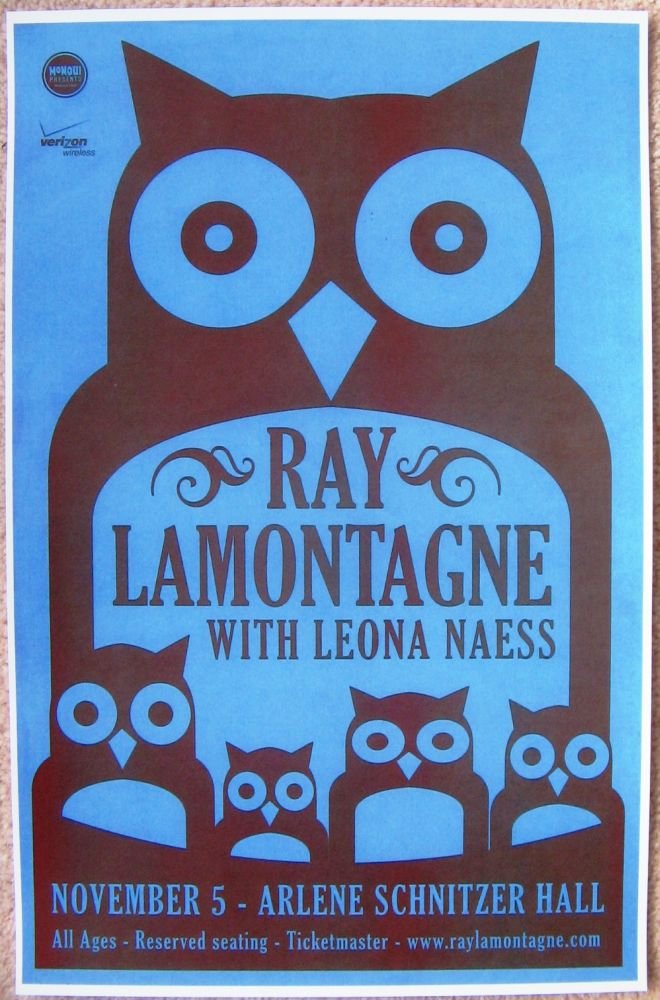 Image 0 of LaMontagne RAY LaMONTAGNE 2008 Gig POSTER Portland Oregon Concert (Version 2)