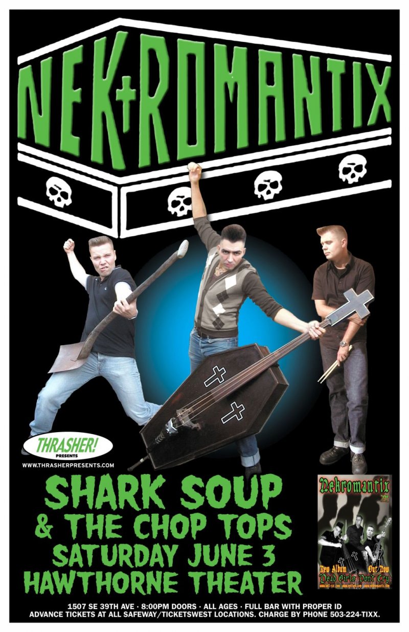Image 0 of NEKROMANTIX 2008 Gig POSTER Portland Oregon Concert 