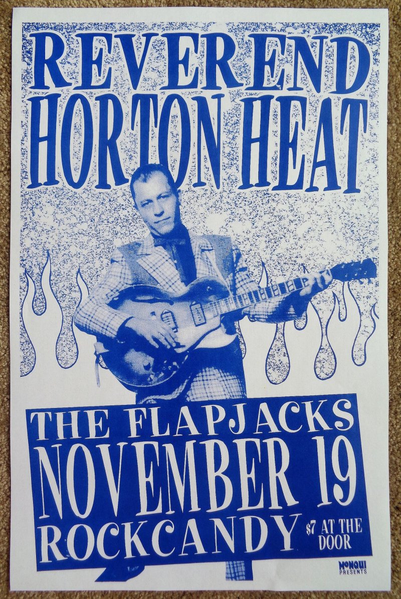 Image 0 of Heat REVEREND HORTON HEAT 1992 Gig POSTER Portland Oregon Concert