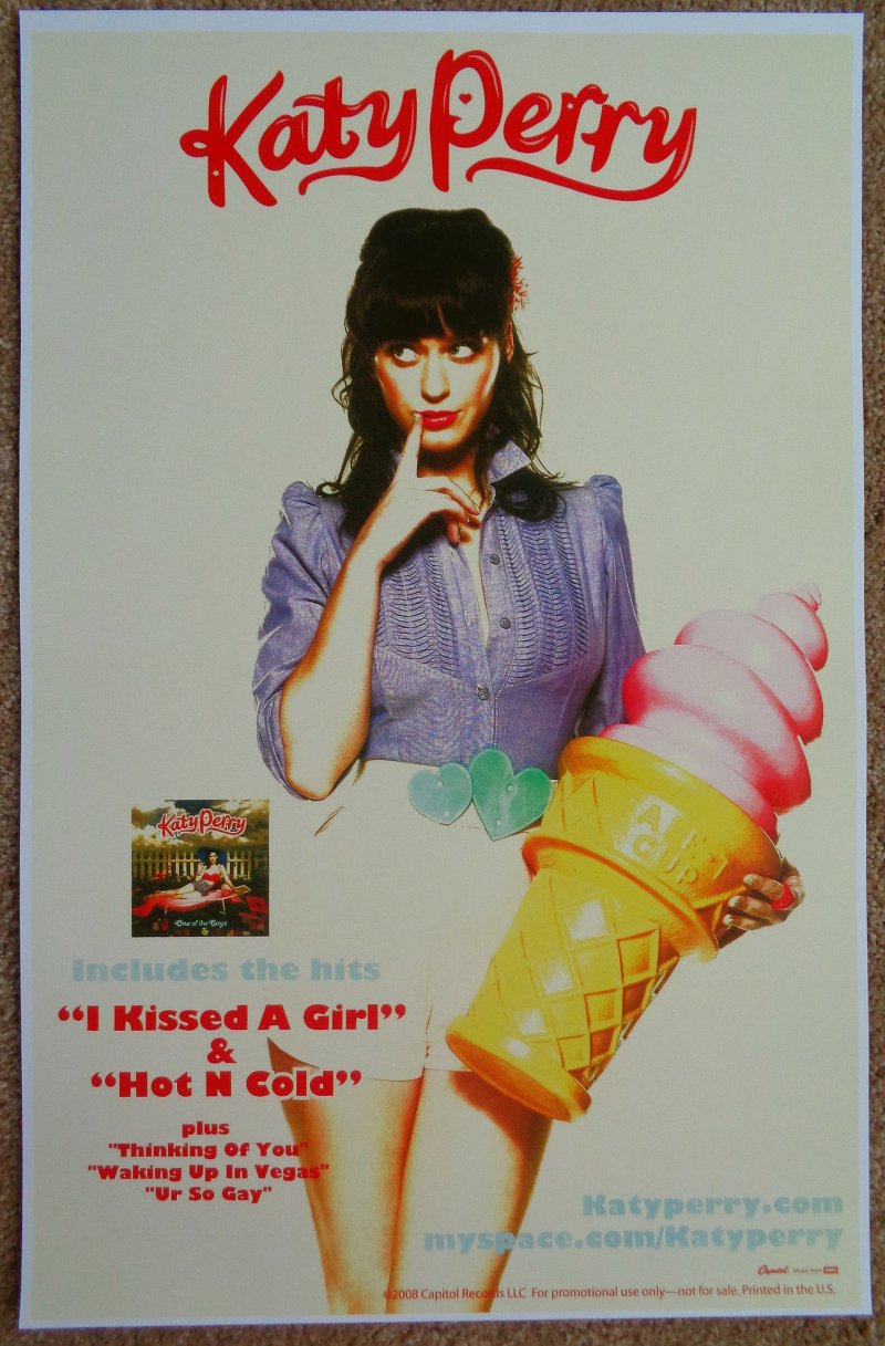 Perry KATY PERRY Album POSTER 11x17 One Of The Boys