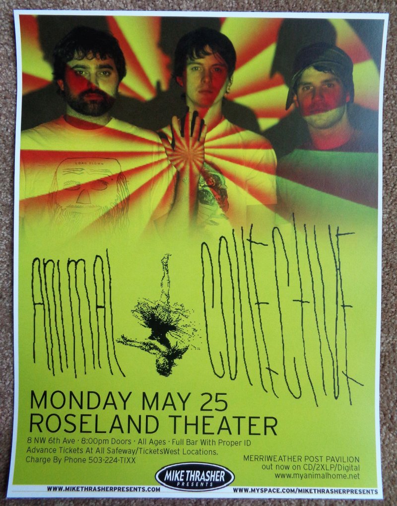 Image 0 of ANIMAL COLLECTIVE 2009 Gig POSTER Portland Oregon Concert 