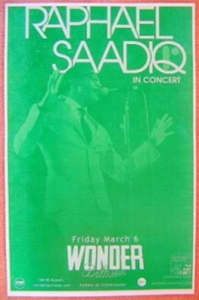 Image 0 of Saadiq RAPHAEL SAADIQ 2009 Gig POSTER Portland Oregon Concert 