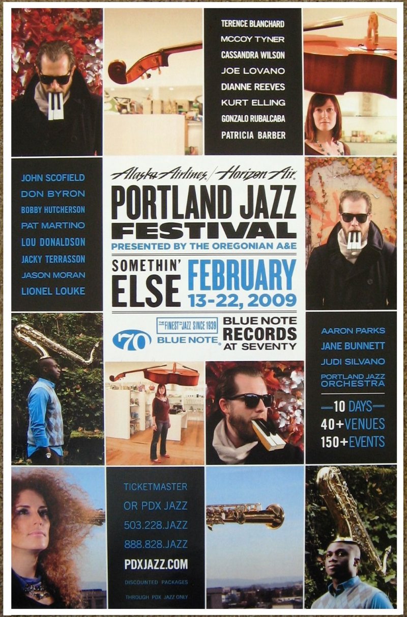 PORTLAND JAZZ FESTIVAL 2009 POSTER Portland Oregon ( McCoy Tyner / Kurt Elling )