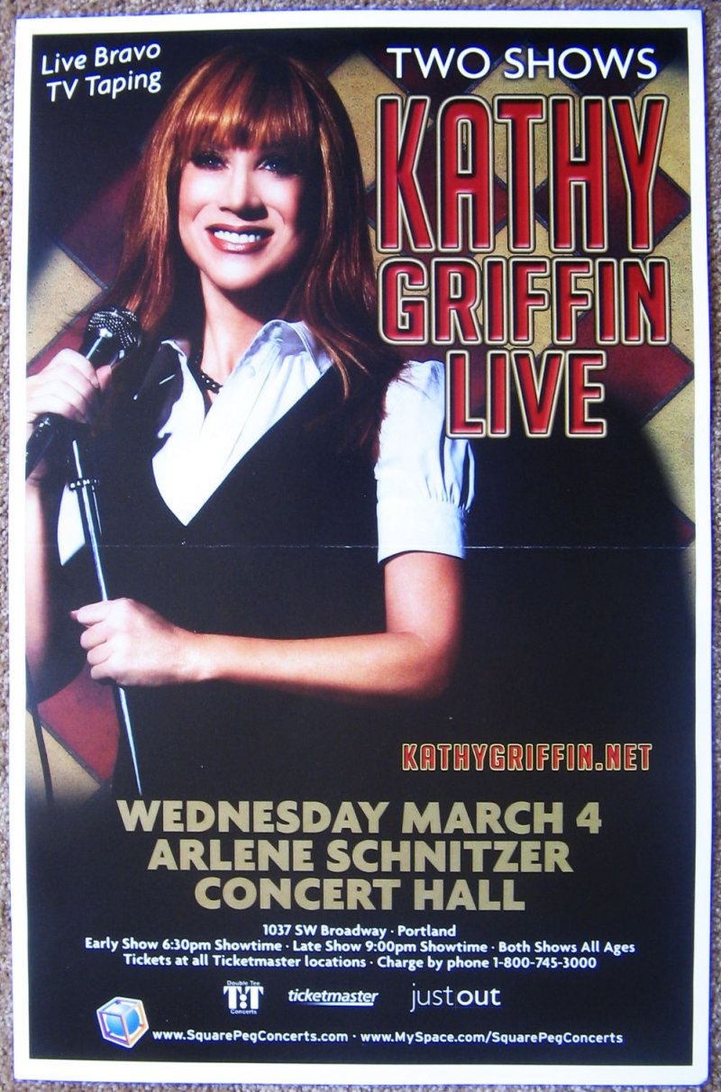 Griffin KATHY GRIFFIN 2009 Gig POSTER Portland Oregon Comedy 