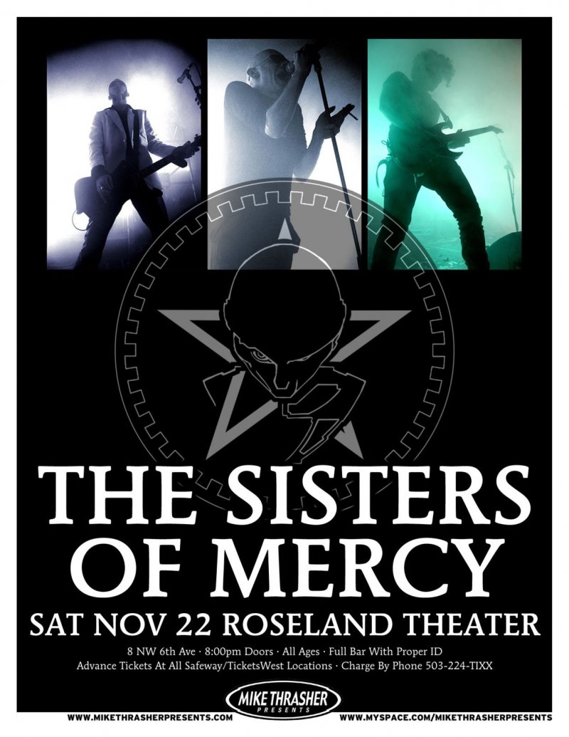 Image 0 of SISTERS OF MERCY 2008 Gig POSTER Portland Oregon Concert  