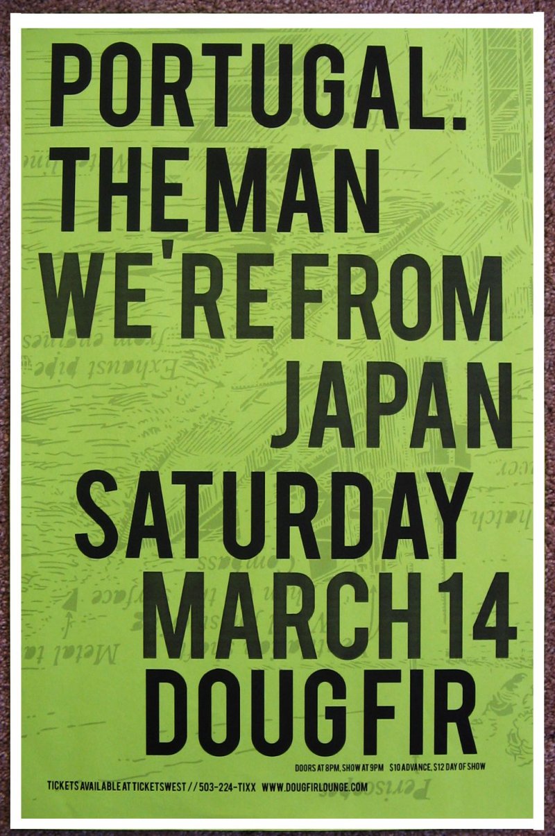 Image 0 of PORTUGAL THE MAN 2009 Gig POSTER Portland Oregon Concert 