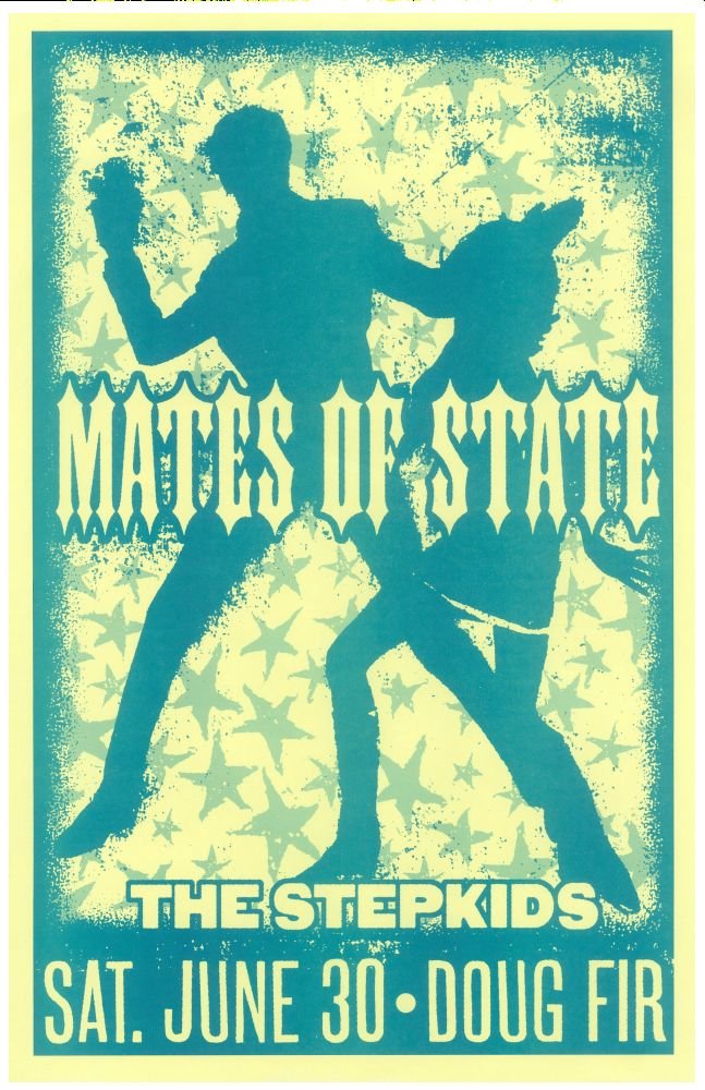 Image 0 of MATES OF STATE 2012 Gig POSTER Portland Oregon Concert