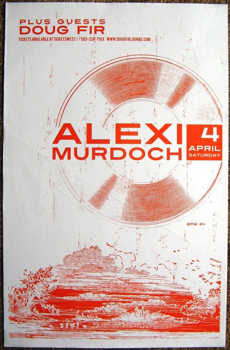 Image 0 of Murdoch ALEXI MURDOCH 2009 Gig POSTER Portland Oregon Concert  