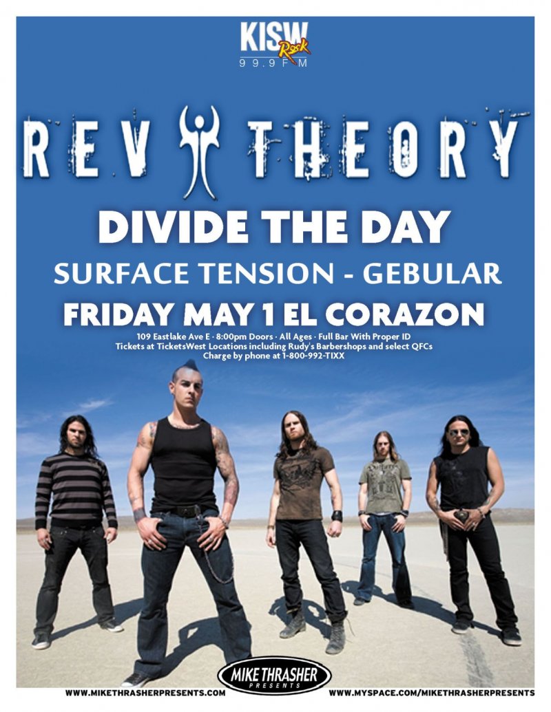 Image 0 of REV THEORY 2009 Gig POSTER Seattle Washington Concert 