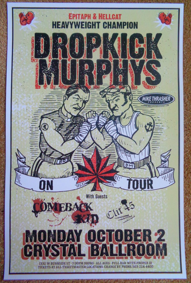Image 0 of DROPKICK MURPHYS 2006 Gig POSTER Portland Oregon Concert  