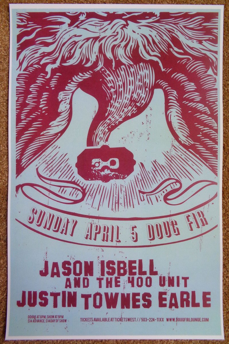 Image 0 of Isbell JASON ISBELL Drive-By Truckers Gig POSTER 2009 Portland Oregon Concert