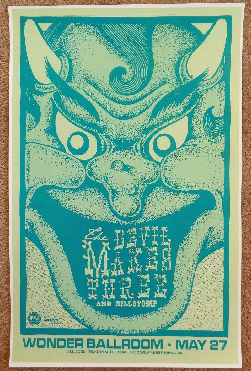 Image 0 of DEVIL MAKES THREE Gig POSTER May 2009 Portland Oregon Concert 