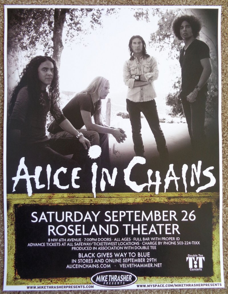 Image 0 of ALICE IN CHAINS 2009 Gig POSTER Portland Oregon Concert