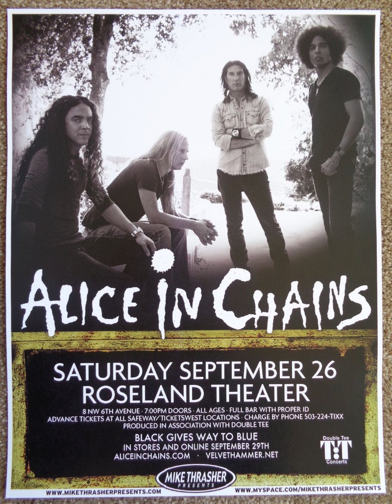 ALICE IN CHAINS 2009 Gig POSTER Portland Oregon Concert