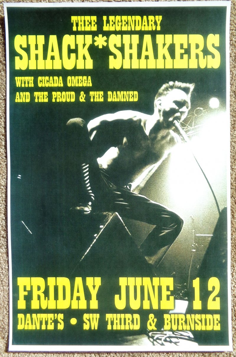 Image 0 of LEGENDARY SHACK SHAKERS 2009 Gig POSTER Portland Oregon Concert  