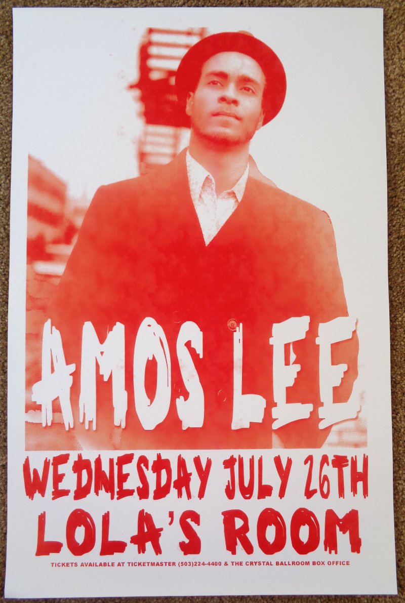 Image 0 of Lee AMOS LEE 2006 Gig POSTER Portland Oregon Concert 
