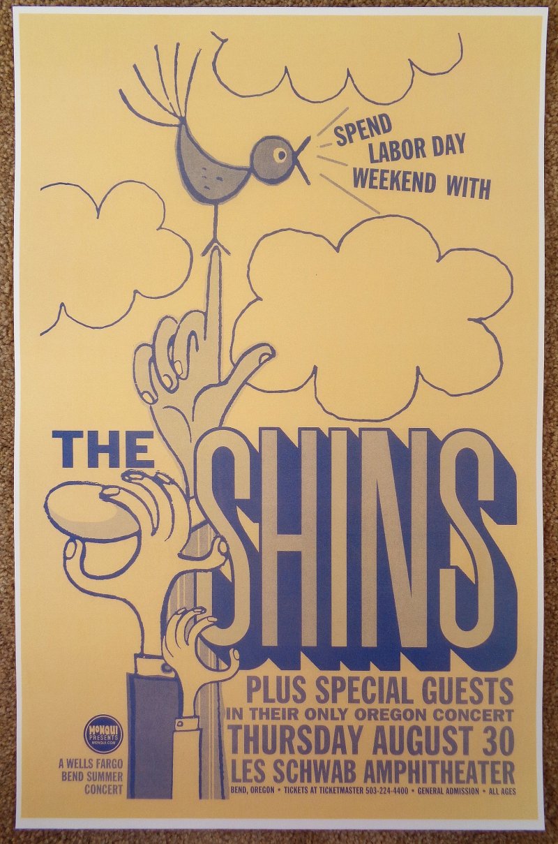 Image 0 of Shins THE SHINS 2007 Gig POSTER Bend Oregon Concert 