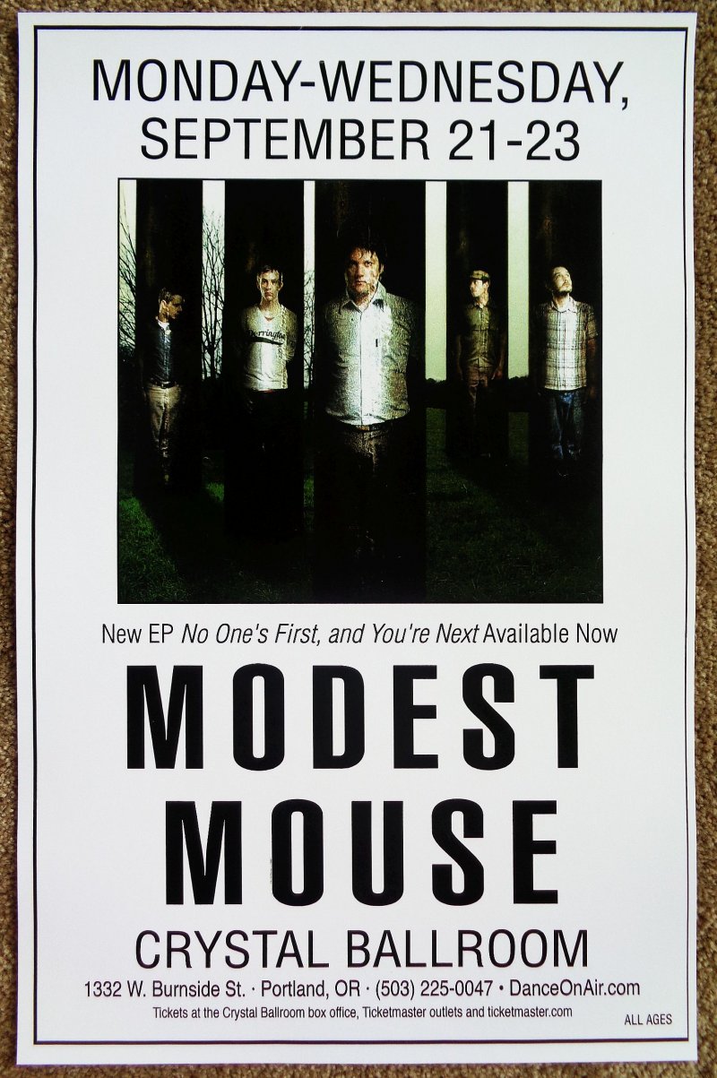 Image 0 of MODEST MOUSE 2009 Gig POSTER Portland Oregon Concert 