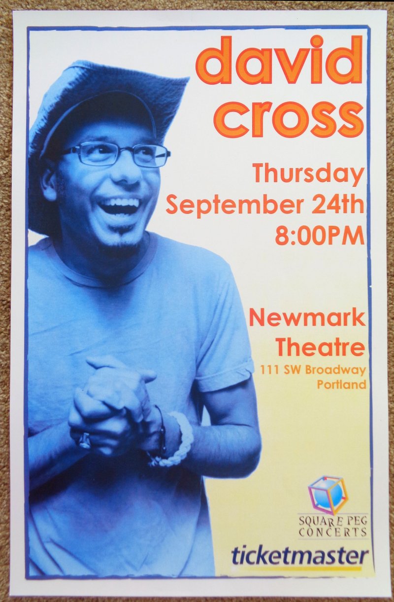 Cross DAVID CROSS 2009 Gig POSTER Portland Oregon Comedy  