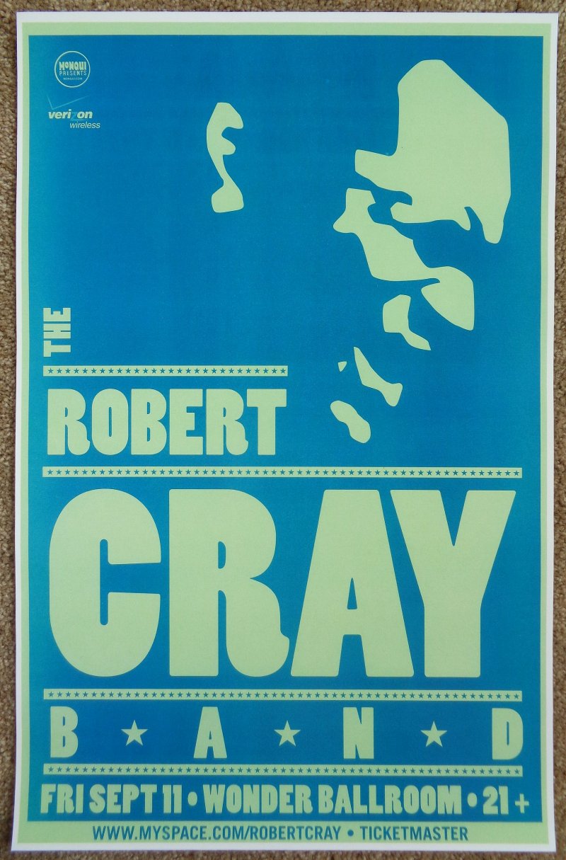 Image 0 of Cray ROBERT CRAY BAND 2009 Gig POSTER Portland Oregon Concert