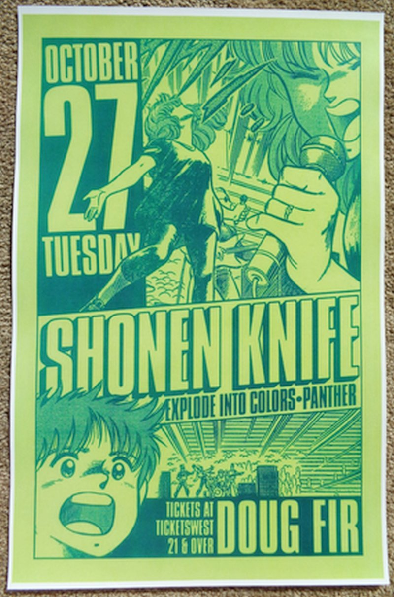 Image 0 of SHONEN KNIFE 2009 Gig POSTER Portland Oregon Concert