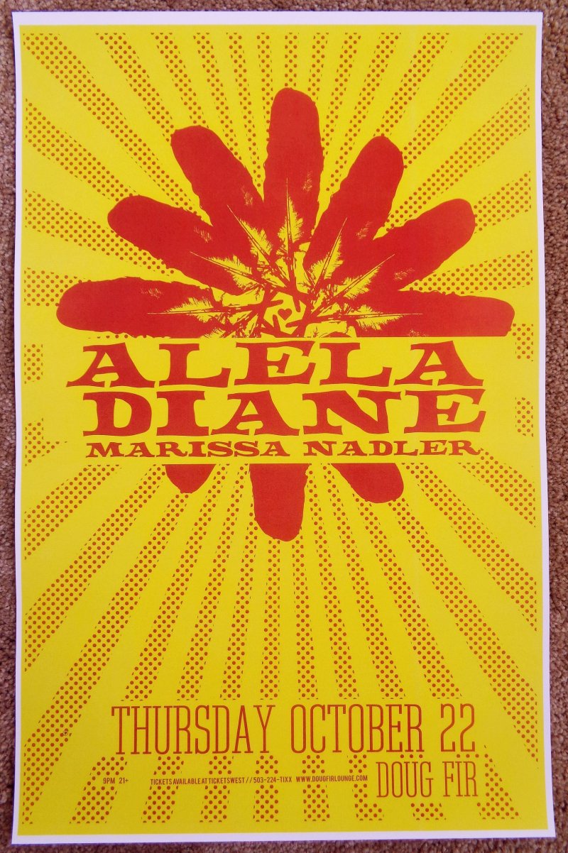 Image 0 of Diane ALELA DIANE 2009 Gig POSTER Portland Oregon Concert 