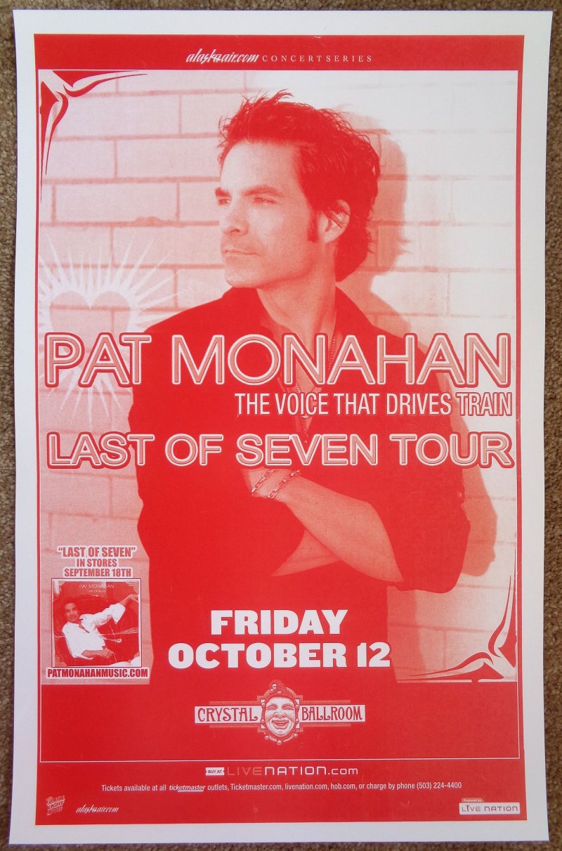 Image 0 of Monahan PAT MONAHAN of TRAIN 2007 Gig POSTER Portland Oregon Concert