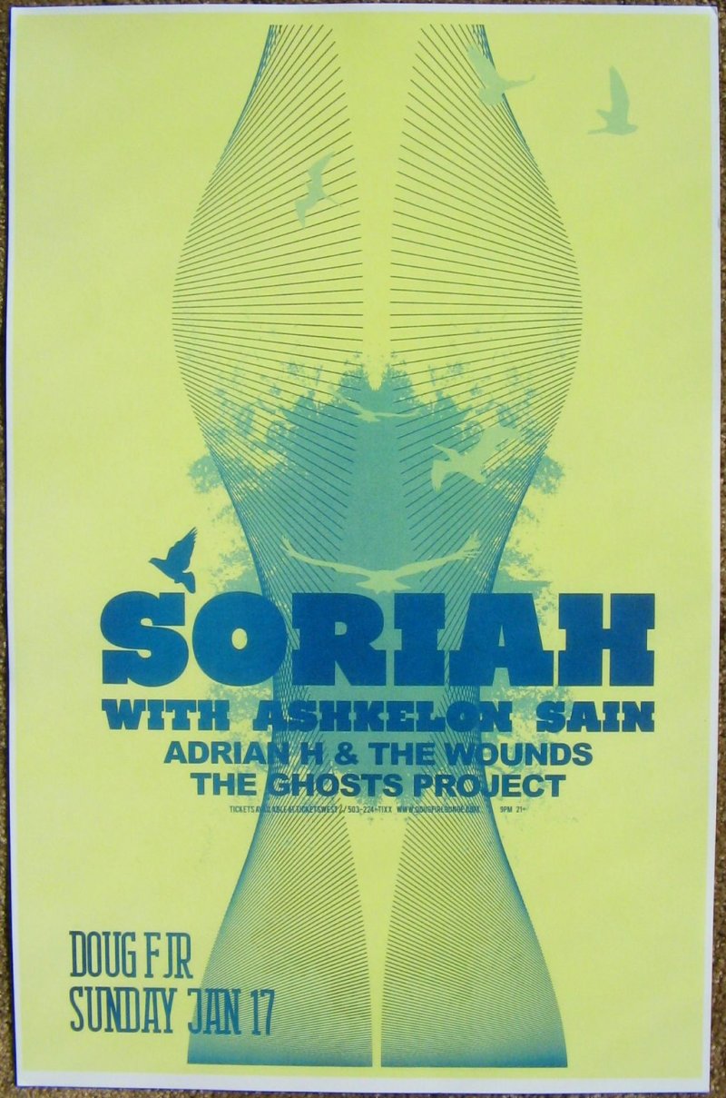 Image 0 of SORIAH 2010 Gig POSTER Tuvan Throat Portland Oregon Concert