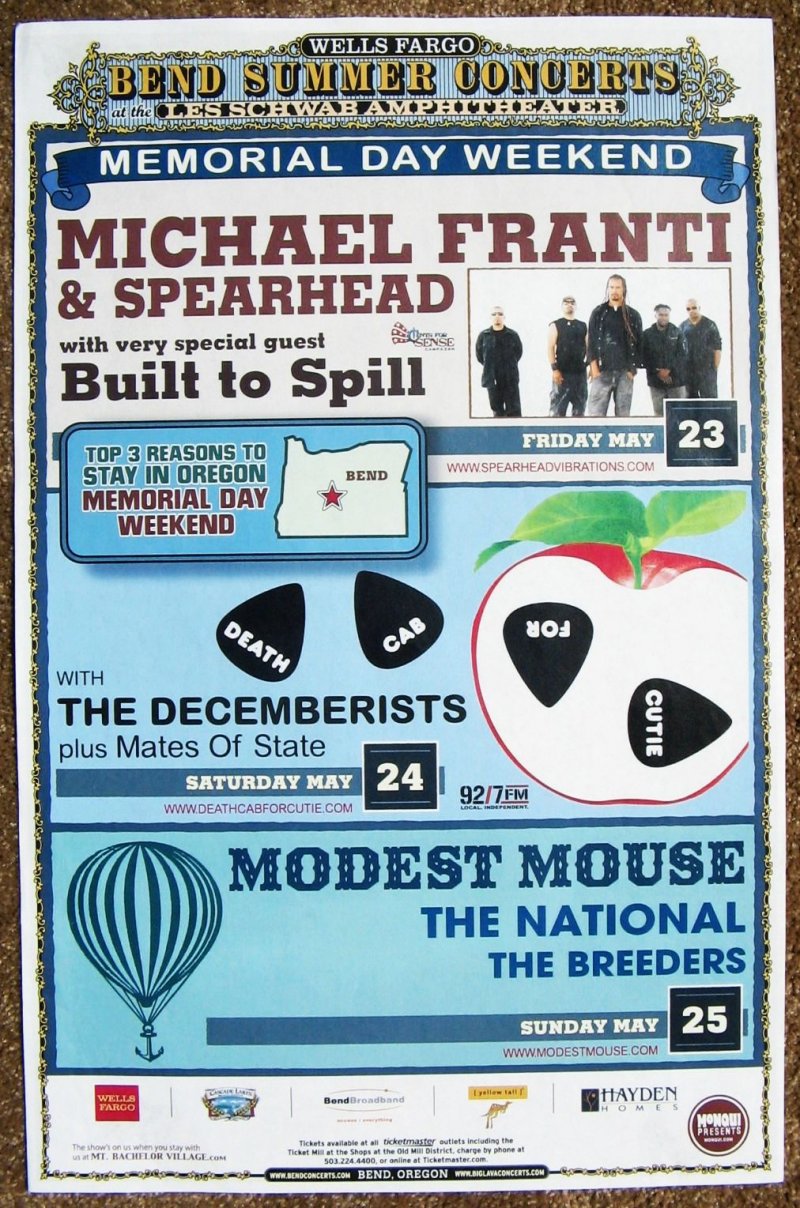 Image 0 of Spearhead MICHAEL FRANTI and SPEARHEAD 2008 POSTER Gig Bend Oregon Concert