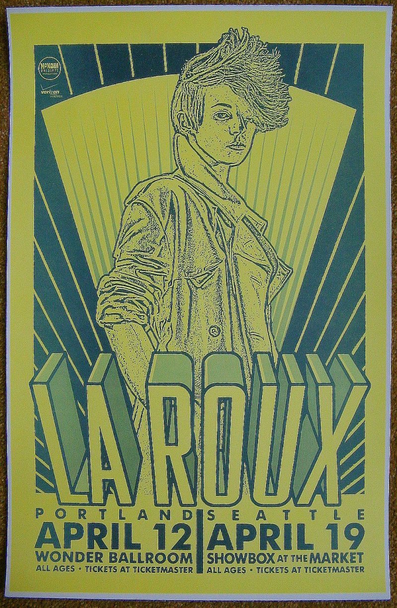 Image 0 of LA ROUX 2010 Gig POSTER Portland & Seattle Concert 