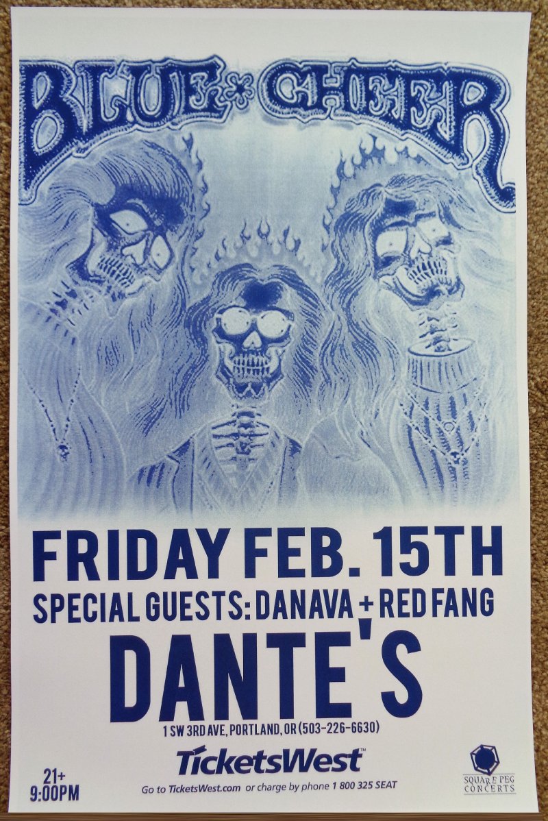 Image 0 of BLUE CHEER 2008 Gig POSTER Portland Oregon Concert 