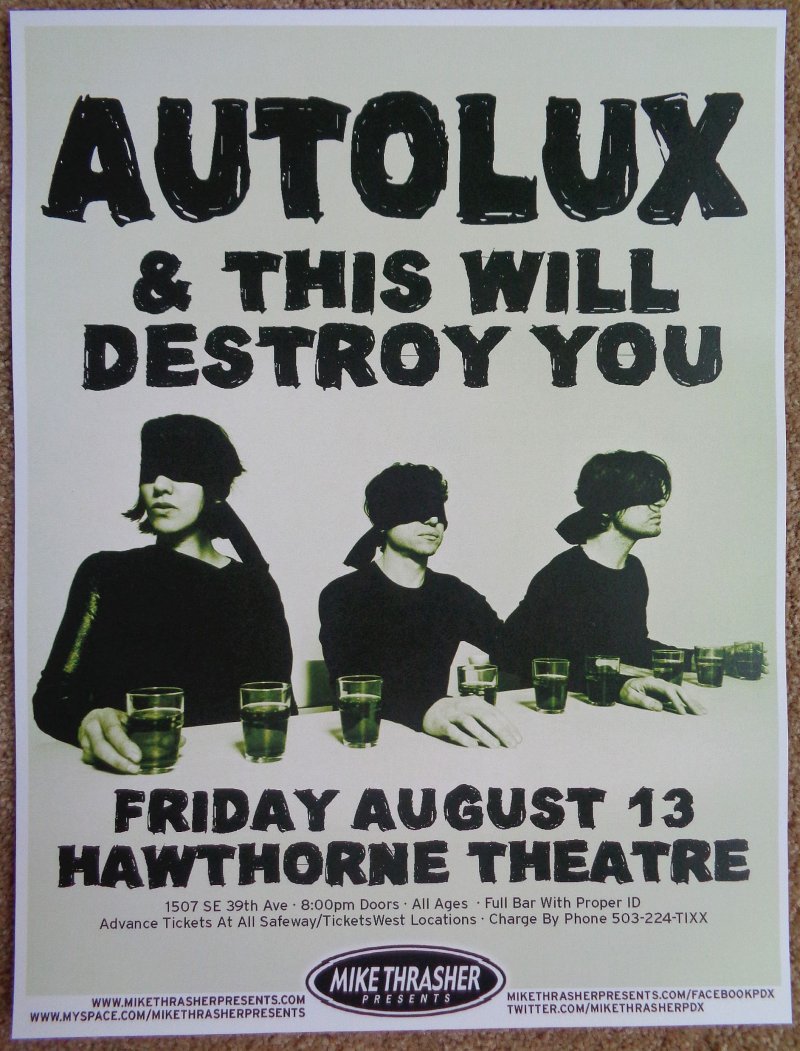 Image 0 of AUTOLUX 2010 Gig POSTER Portland Oregon Concert 