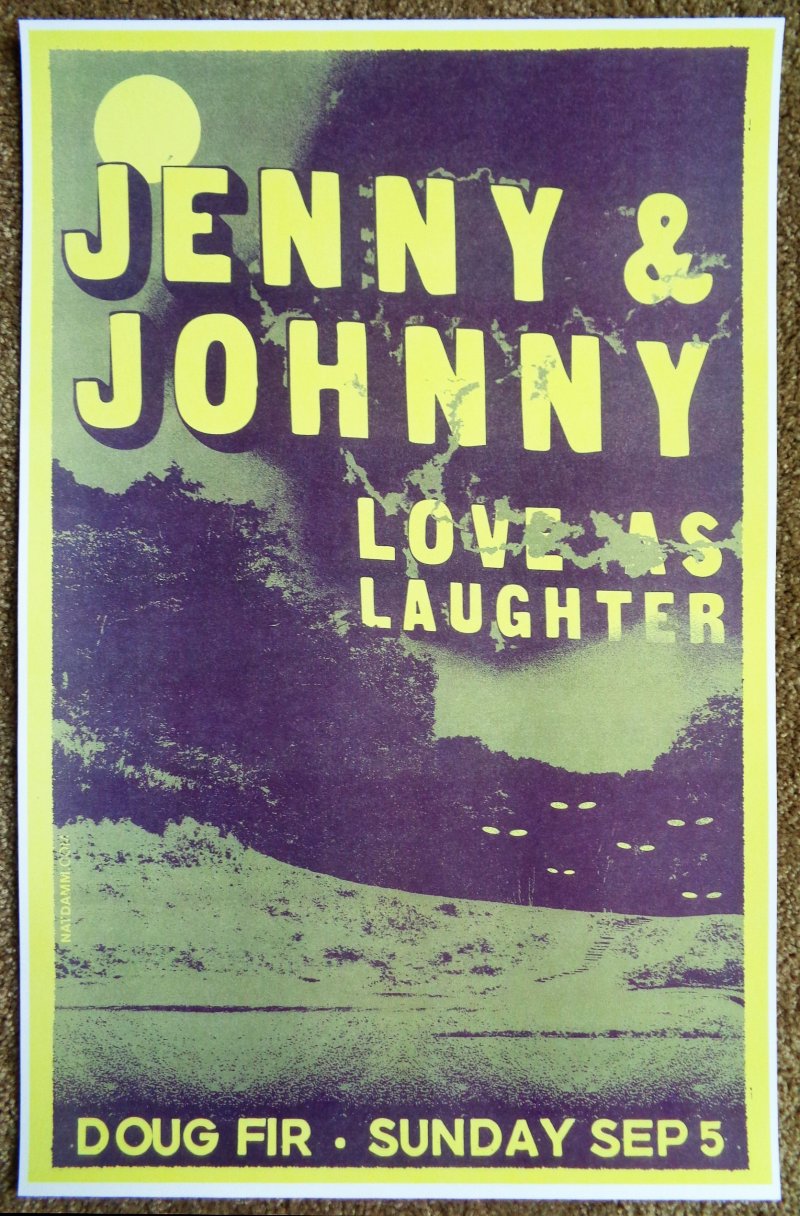 Image 0 of JENNY & JOHNNY Jenny Lewis Johnathan Rice 2010 Gig POSTER Portland Oregn Concert