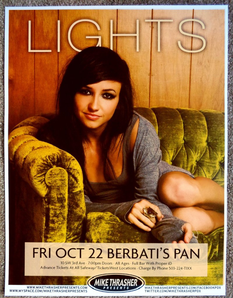 Image 0 of LIGHTS OVER PARIS 2010 Gig POSTER Concert Seattle Washington 