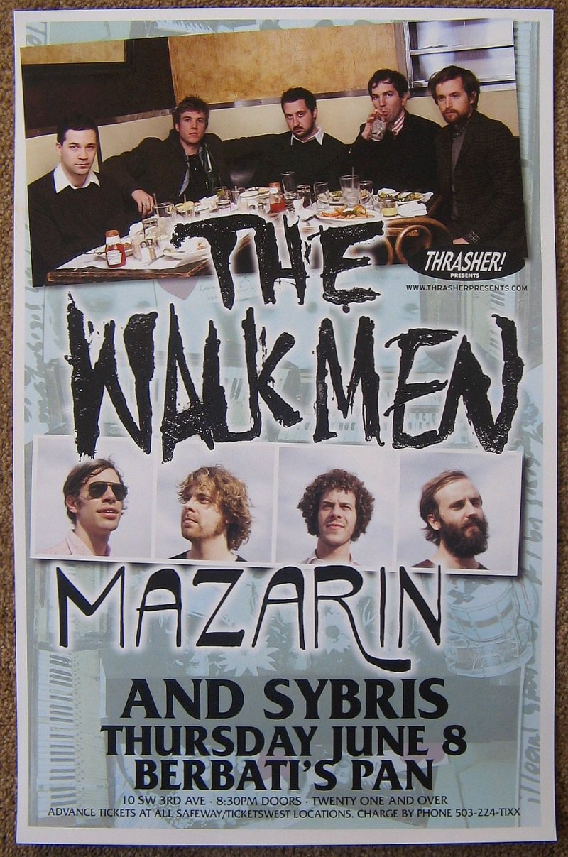 Image 0 of Walkmen THE WALKMEN 2006 Gig POSTER Portland Oregon Concert 