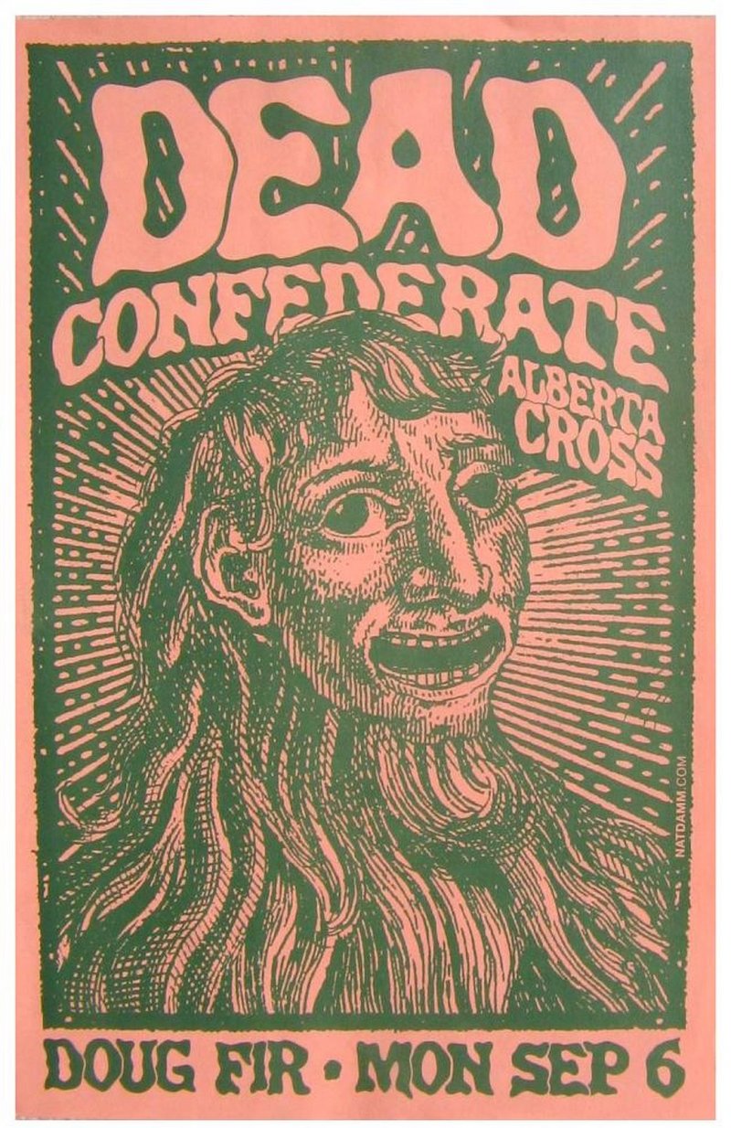 Image 0 of DEAD CONFEDERATE 2010 Gig POSTER Portland Oregon Concert 