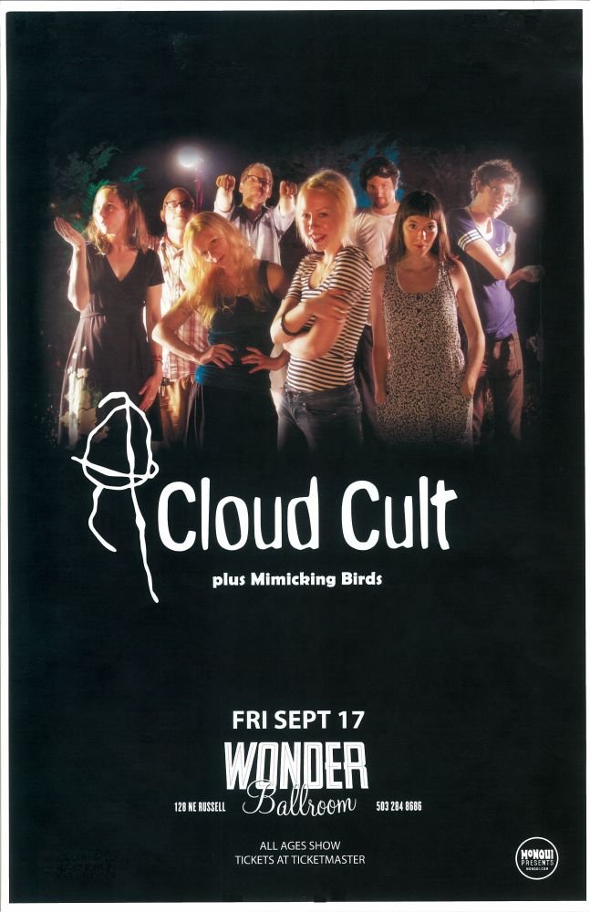 Image 0 of CLOUD CULT 2010 Gig POSTER Portland Oregon Concert