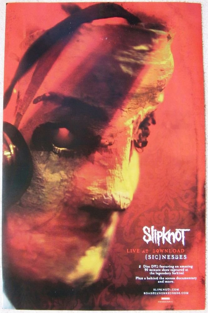 Image 0 of SLIPKNOT Live At Download (Sic)nesses 2-Sided 11x17 POSTER