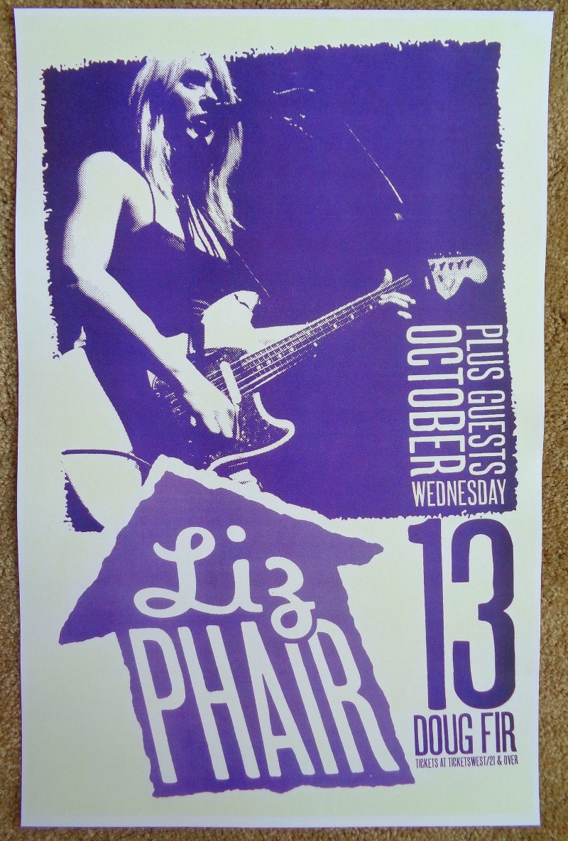 Image 0 of Phair LIZ PHAIR 2010 Gig POSTER Portland Oregon Concert 