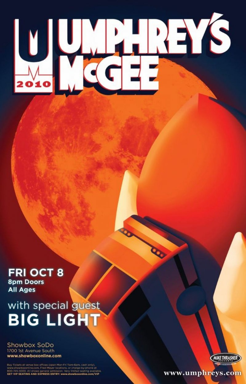 Image 0 of UMPHREY'S McGEE 2010 Gig POSTER Seattle Washington Concert