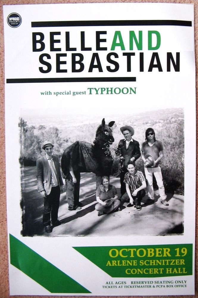 Image 0 of BELLE AND SEBASTIAN 2010 Gig POSTER Portland Oregon Concert (Version 1)