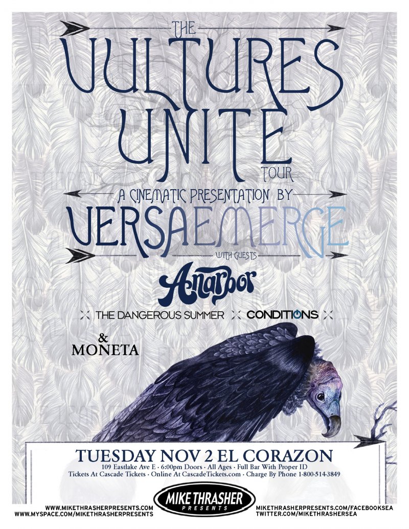 Image 0 of VERSAEMERGE 2010 Gig POSTER Seattle Washington Concert 