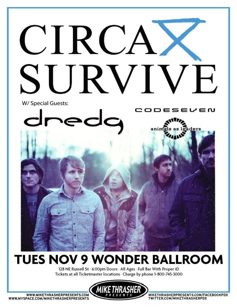 Image 0 of CIRCA SURVIVE Portland Oregon 2010 Gig Concert POSTER