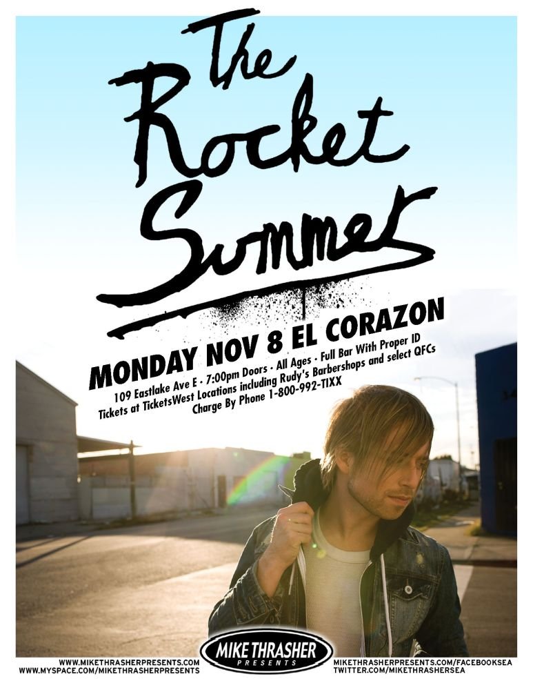 Image 0 of Rocket Summer THE ROCKET SUMMER 2010 Gig POSTER Seattle Washington Concert 